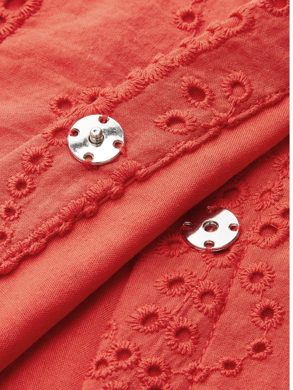 Commense Cotton Eyelet Embroidery Top & Midi Skirt Set Size Small NWT - Picture 8 of 10
